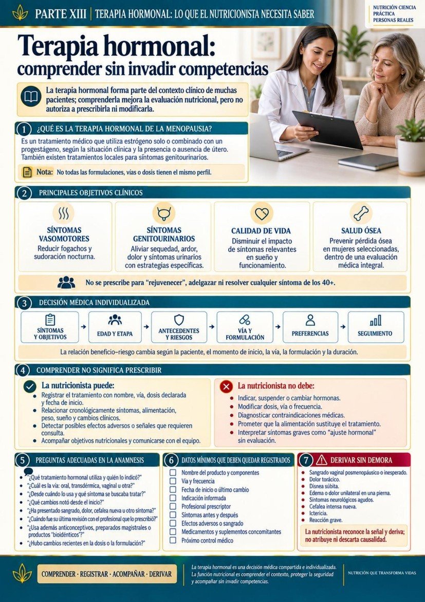 Página interna: terapia hormonal, comprender sin invadir competencias